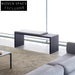 Modern Black Real Leather Wooden Ottoman Entryway Living Room Bench