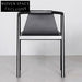 Modern Black Solid Ash Wood Leather Cushion Dining Chair for Home Restaurant
