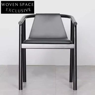 Modern Black Solid Ash Wood Leather Cushion Dining Chair for Home Restaurant
