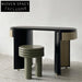 Modern Black Solid Wood Dressing Table with Drawers for Home Office Study