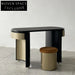 Modern Black Solid Wood Dressing Table with Drawers for Home Office Study