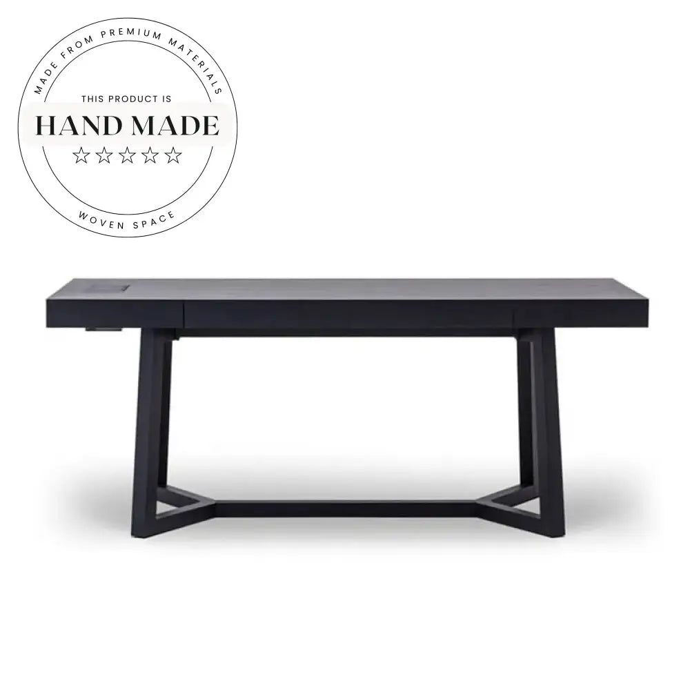 Modern Black Solid Wood Nordic Executive Writing Office Desk