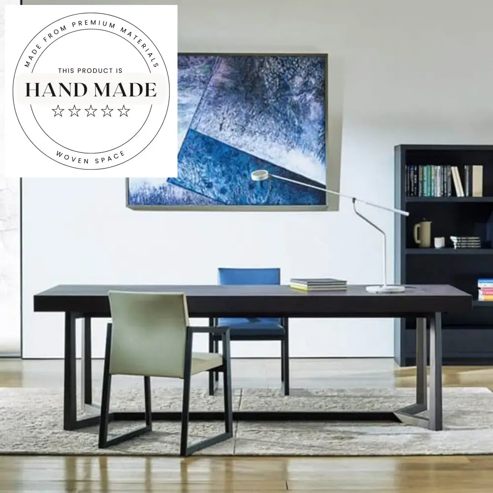 Modern Black Solid Wood Nordic Executive Writing Office Desk