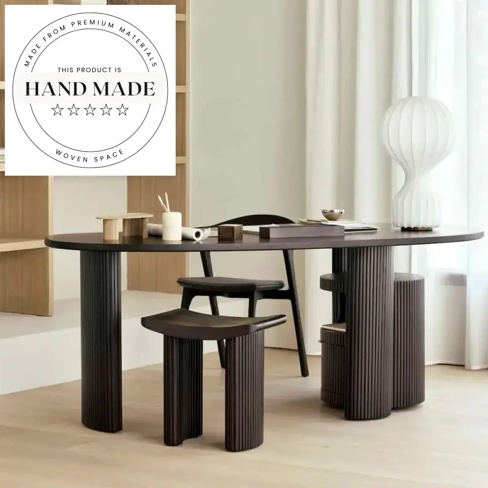 Modern Black Solid Wood Nordic Home Office Writing Desk