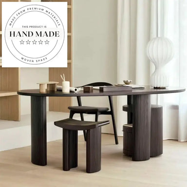 Modern Black Solid Wood Nordic Home Office Writing Desk