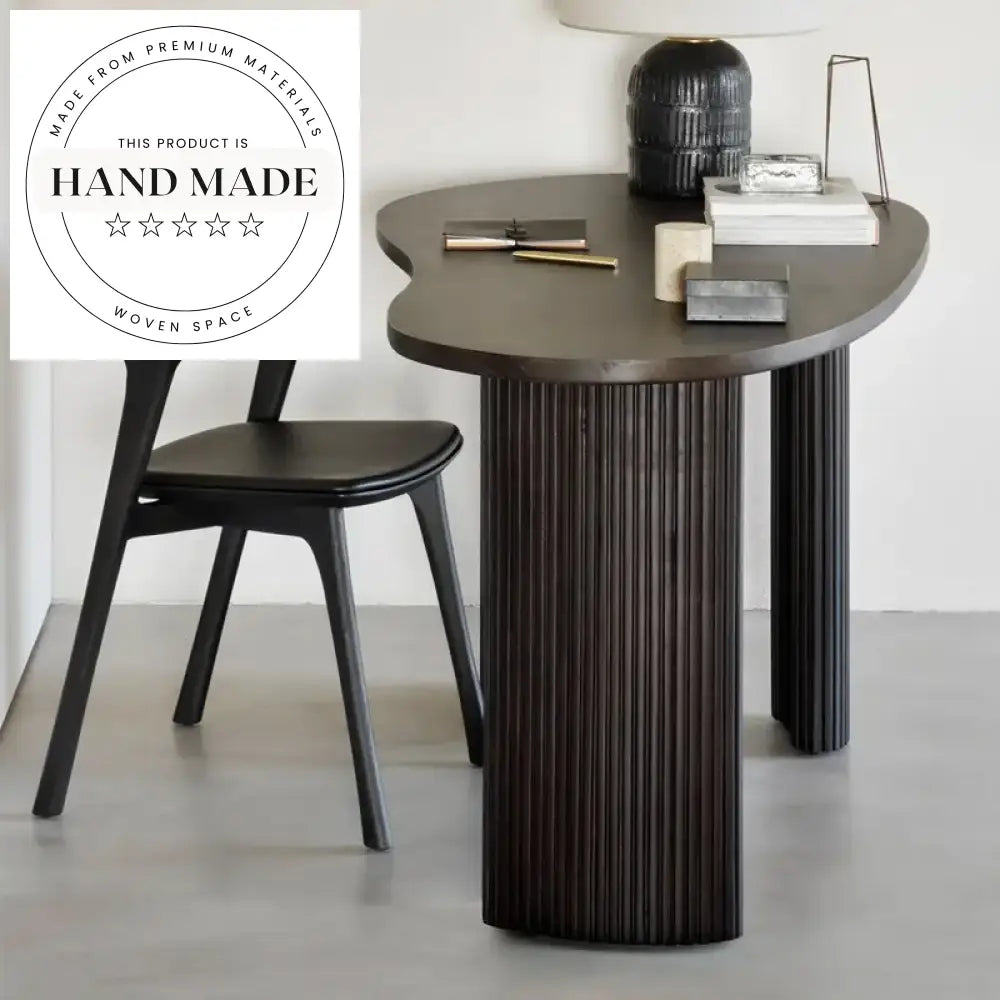 Modern Black Solid Wood Nordic Home Office Writing Desk