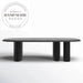 Modern Black Solid Wood Oval Extendable 10-12 Seater Dining Table