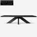Modern Black Solid Wood Rectangle Coffee Table for Living Room & Hotel Villa