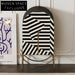 Modern Black & White Solid Wood Storage Cabinet with Metal Frame
