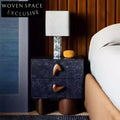 Modern Black Wooden Nightstand Cabinet with Drawer for Bedroom Storage