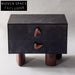 Modern Black Wooden Nightstand Cabinet with Drawer for Elegant Bedroom Decor