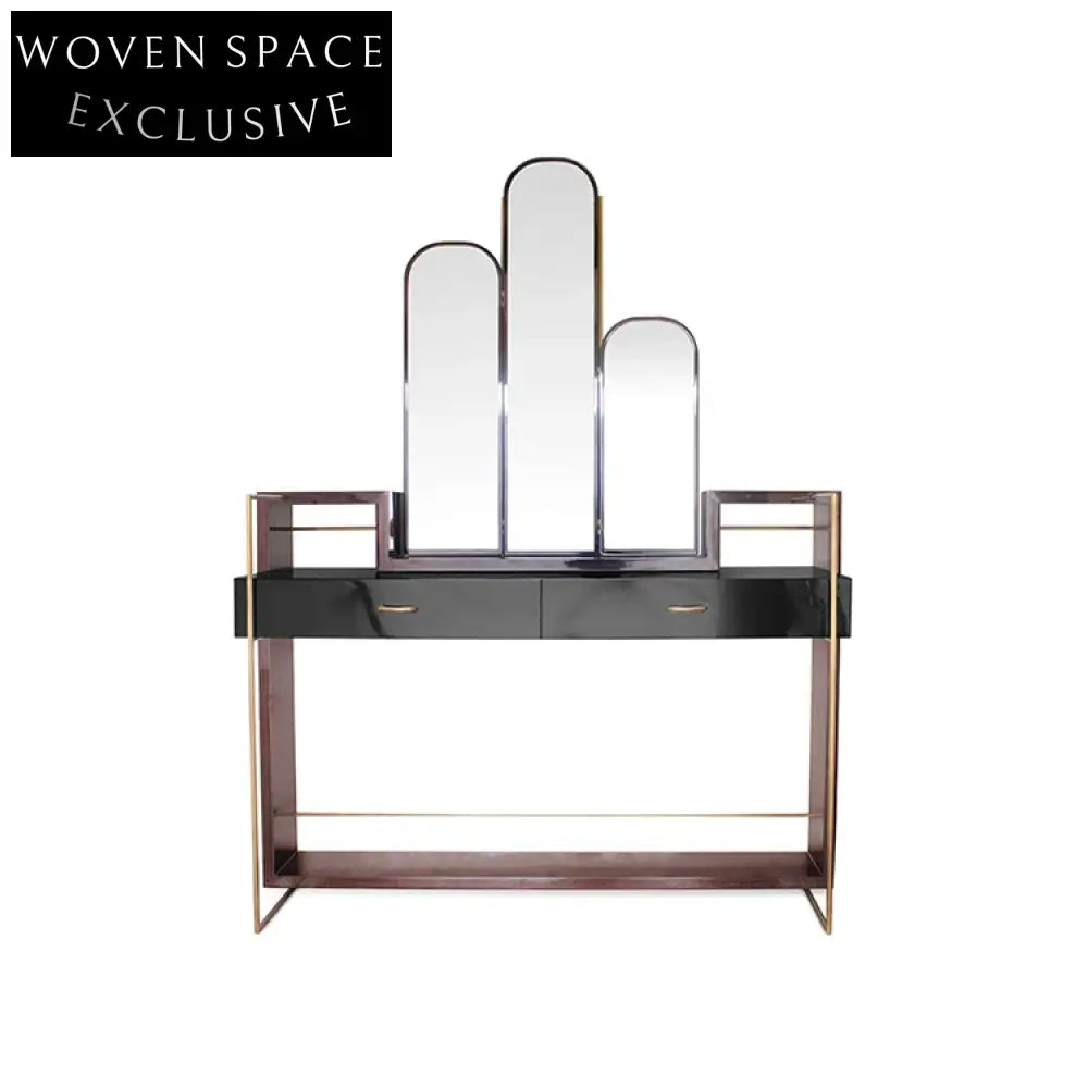 Modern Black Wooden Vanity Makeup Bedroom Dressing Table