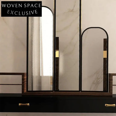 Modern Black Wooden Vanity Makeup Bedroom Dressing Table