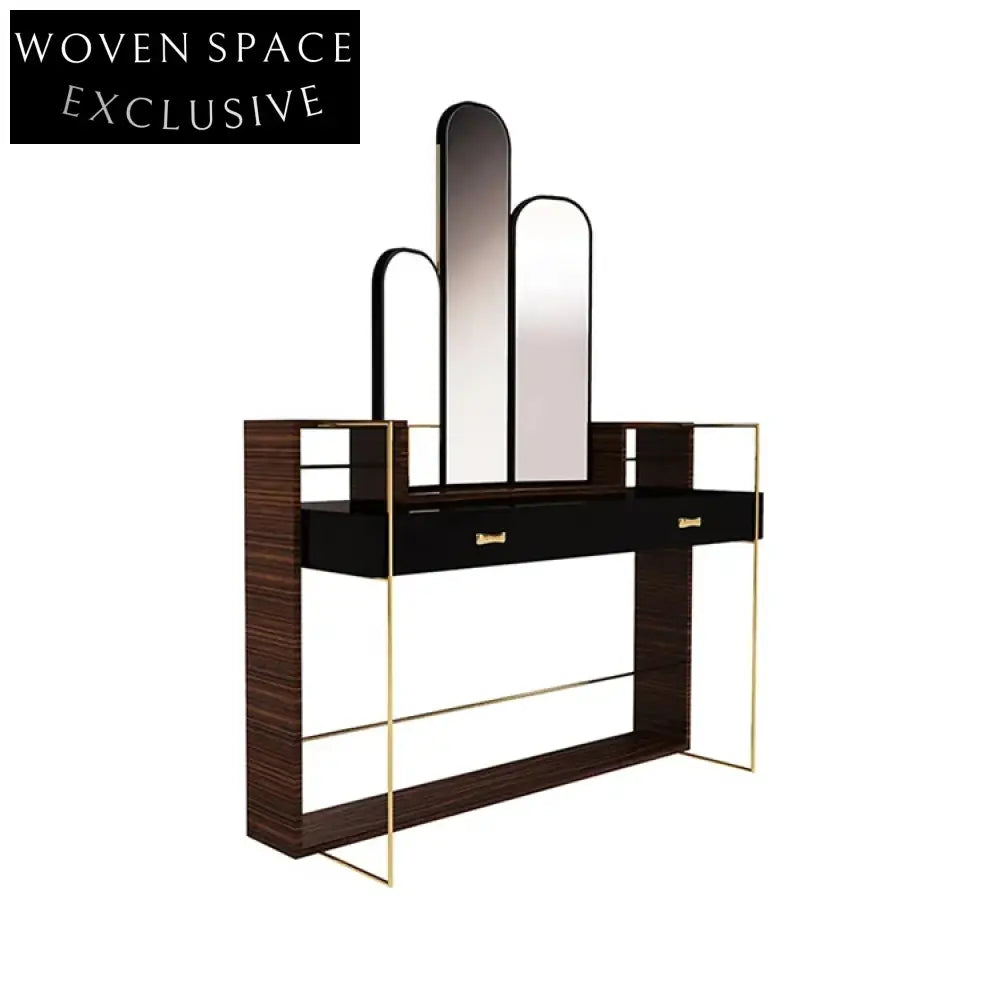 Modern Black Wooden Vanity Makeup Bedroom Dressing Table