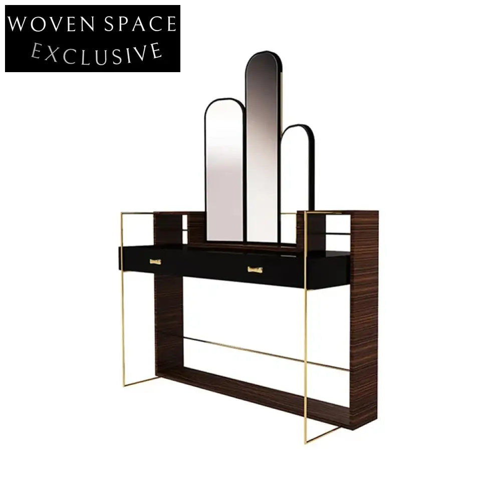Modern Black Wooden Vanity Makeup Bedroom Dressing Table