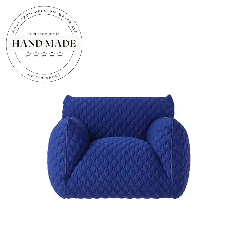 Modern Blue Fabric Single Lounge Chair, Comfortable Living Room Recliner Armchair