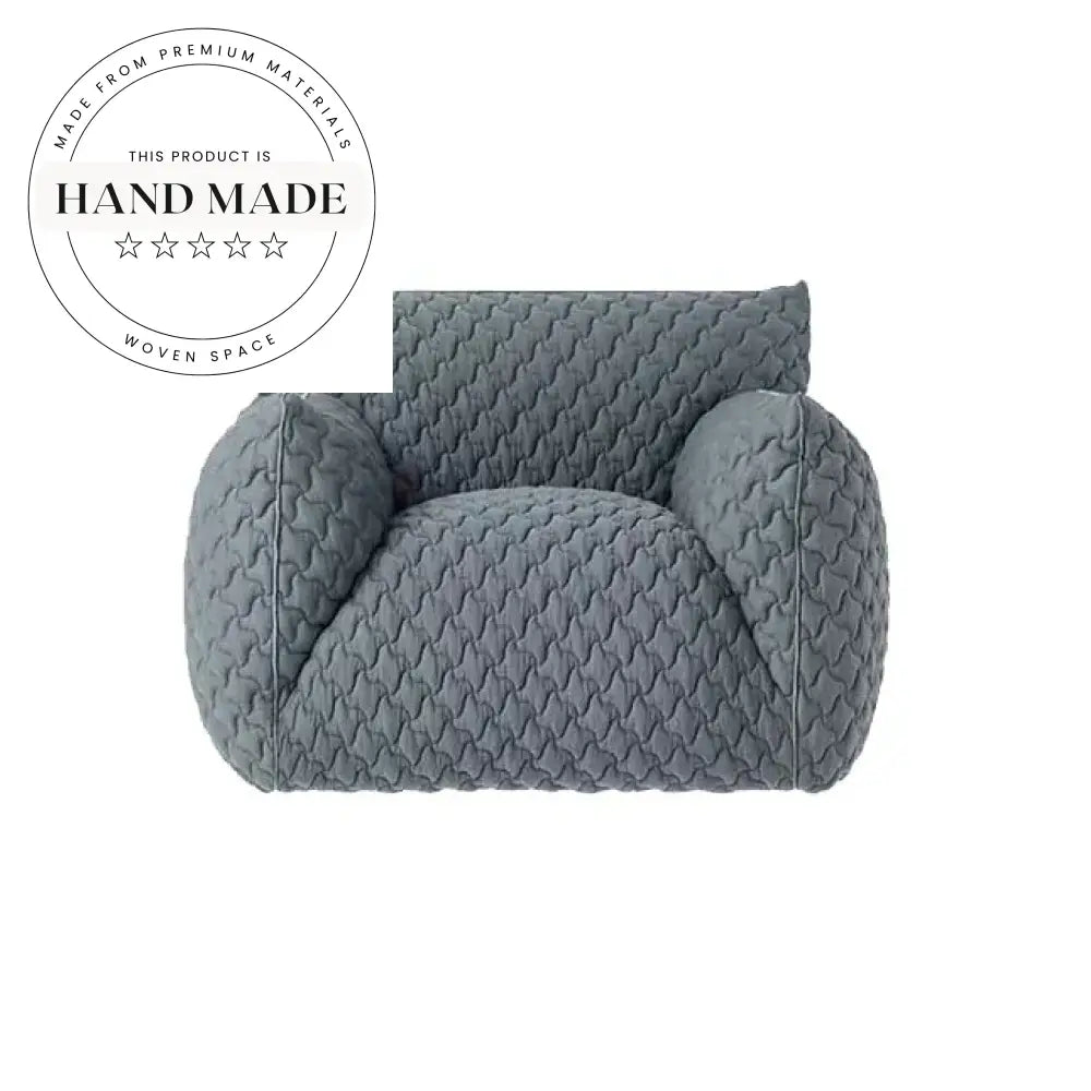 Modern Blue Fabric Single Lounge Chair, Comfortable Living Room Recliner Armchair