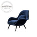 Modern Blue Velvet Accent Armchair for Living Room & Hotel Receptions