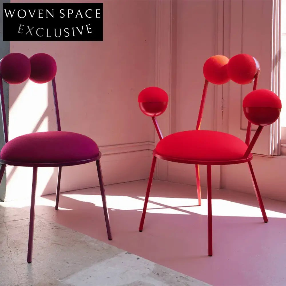 Modern Boucle Fabric Cafe Dining Chair with Sturdy Metal Frame