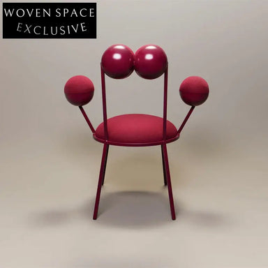 Modern Boucle Fabric Cafe Dining Chair with Sturdy Metal Frame