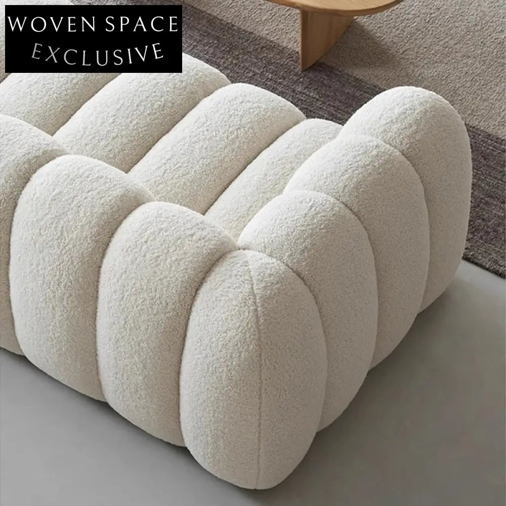 Modern Boucle Floor Lounge Sofa Sectional Set Luxurious Designer Living Room