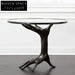 Modern Brass Glass Accent Side Coffee Table for Living Room Cafe