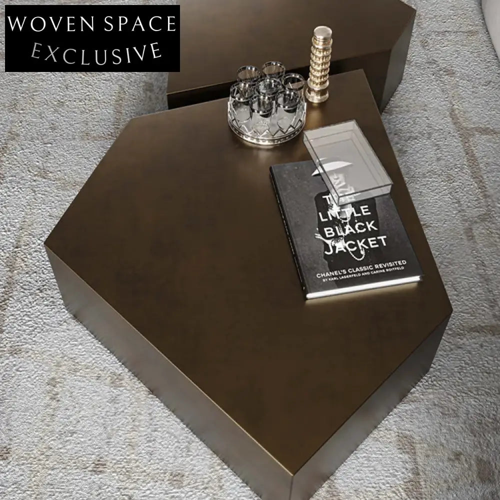 Modern Brass Irregular Metal Frame Nordic Living Room Accent Coffee Table