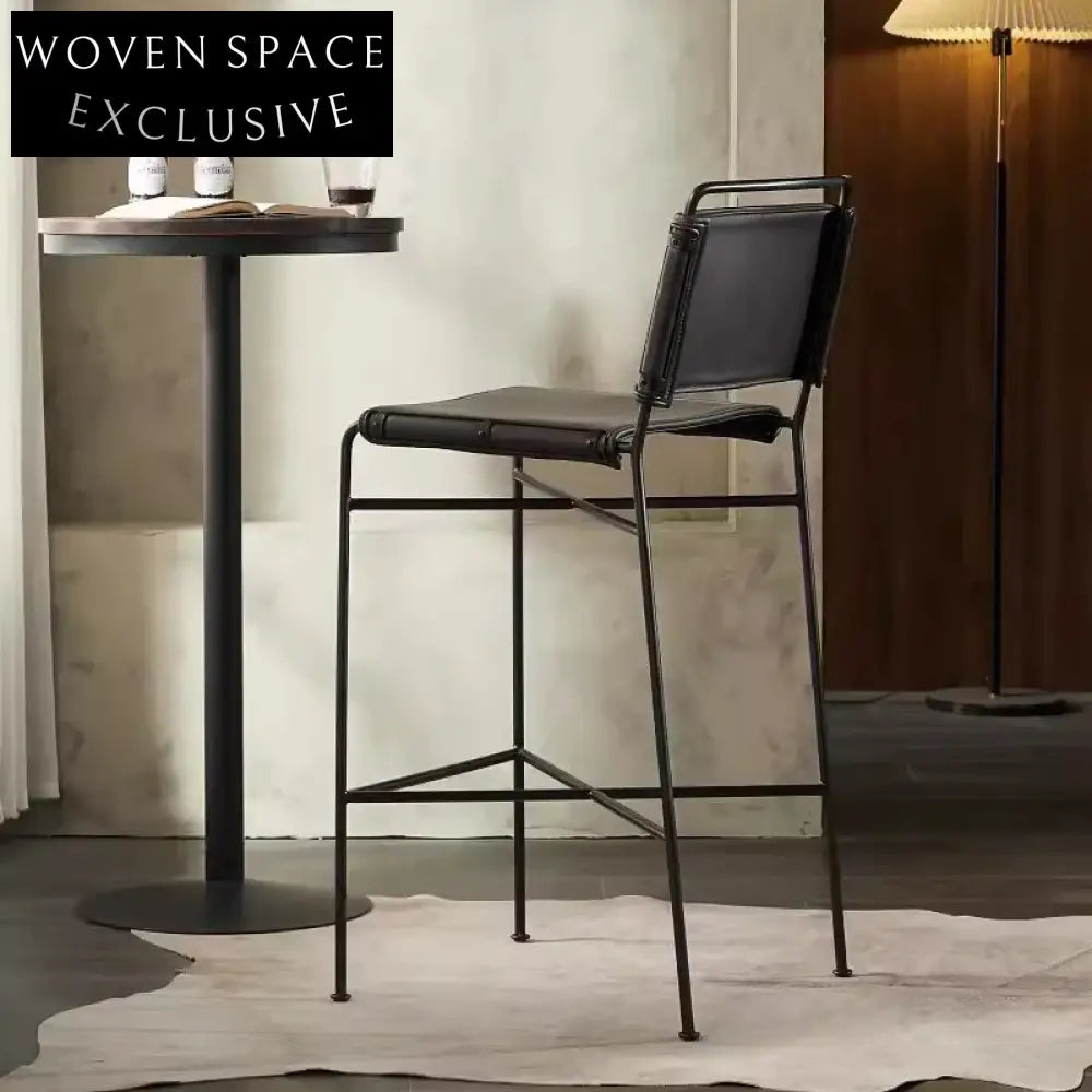 Modern Brown Faux Leather Counter Height Bar Stool for Kitchen Dining Home