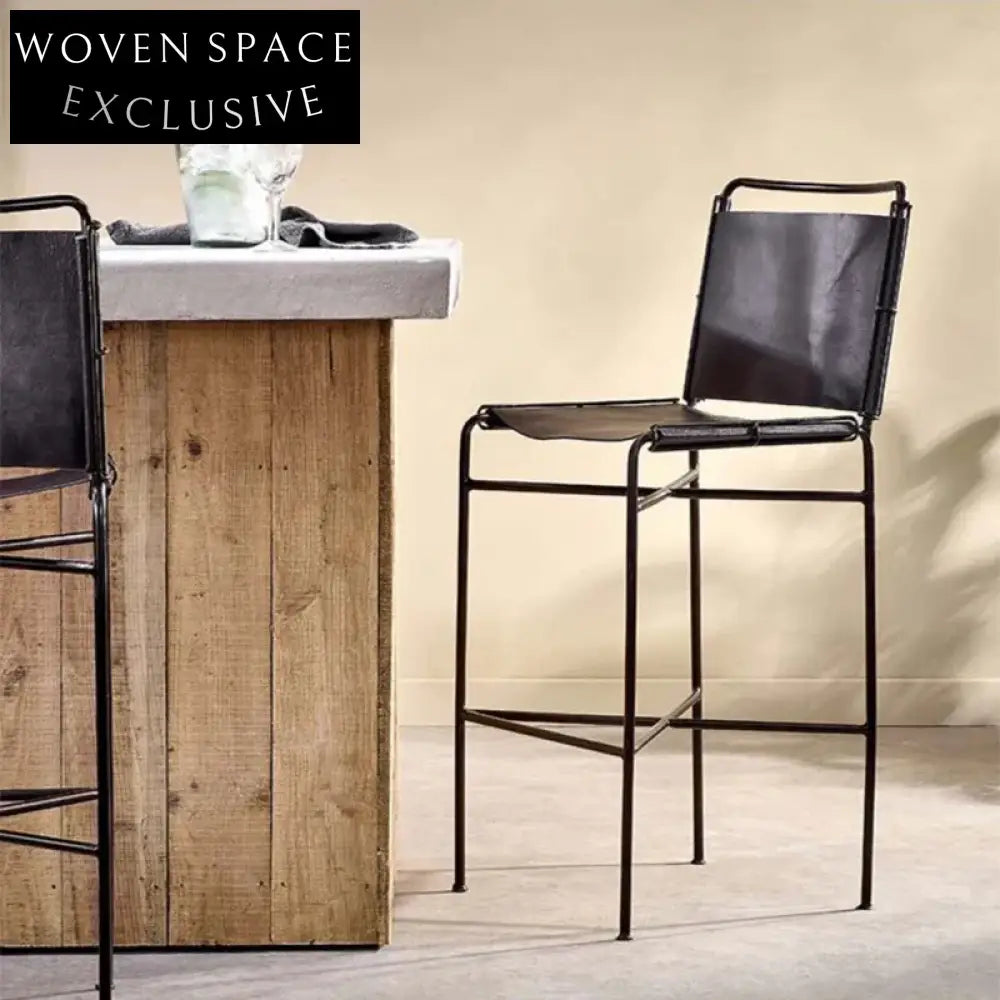 Modern Brown Faux Leather Counter Height Bar Stool for Kitchen Dining Home