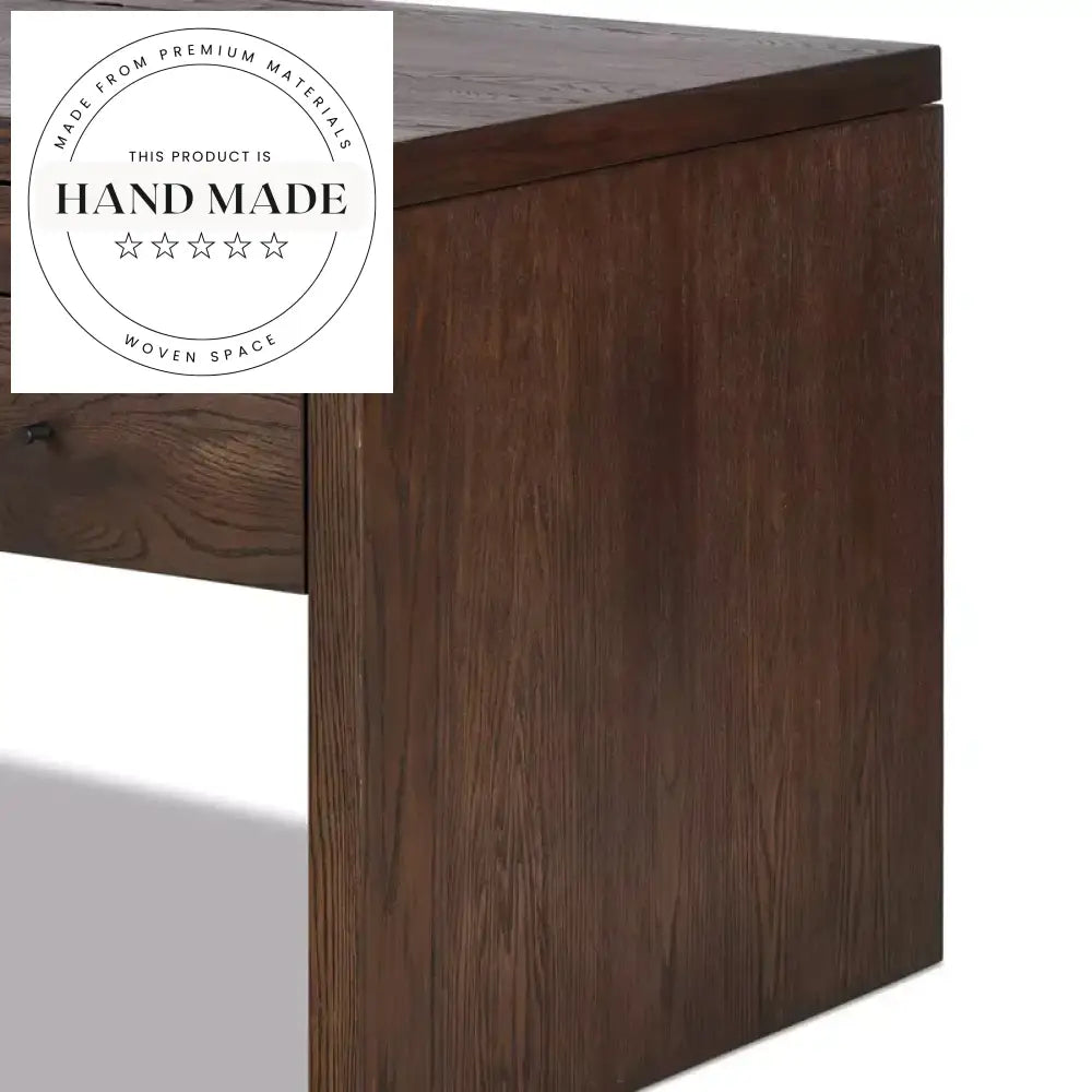 Modern Brown Presidential Solid Wood Executive Secretary Office Desk