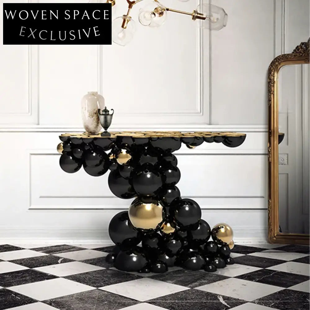 Modern Bubble Shape Stainless Steel Luxury Console Table for Entryway Hallway