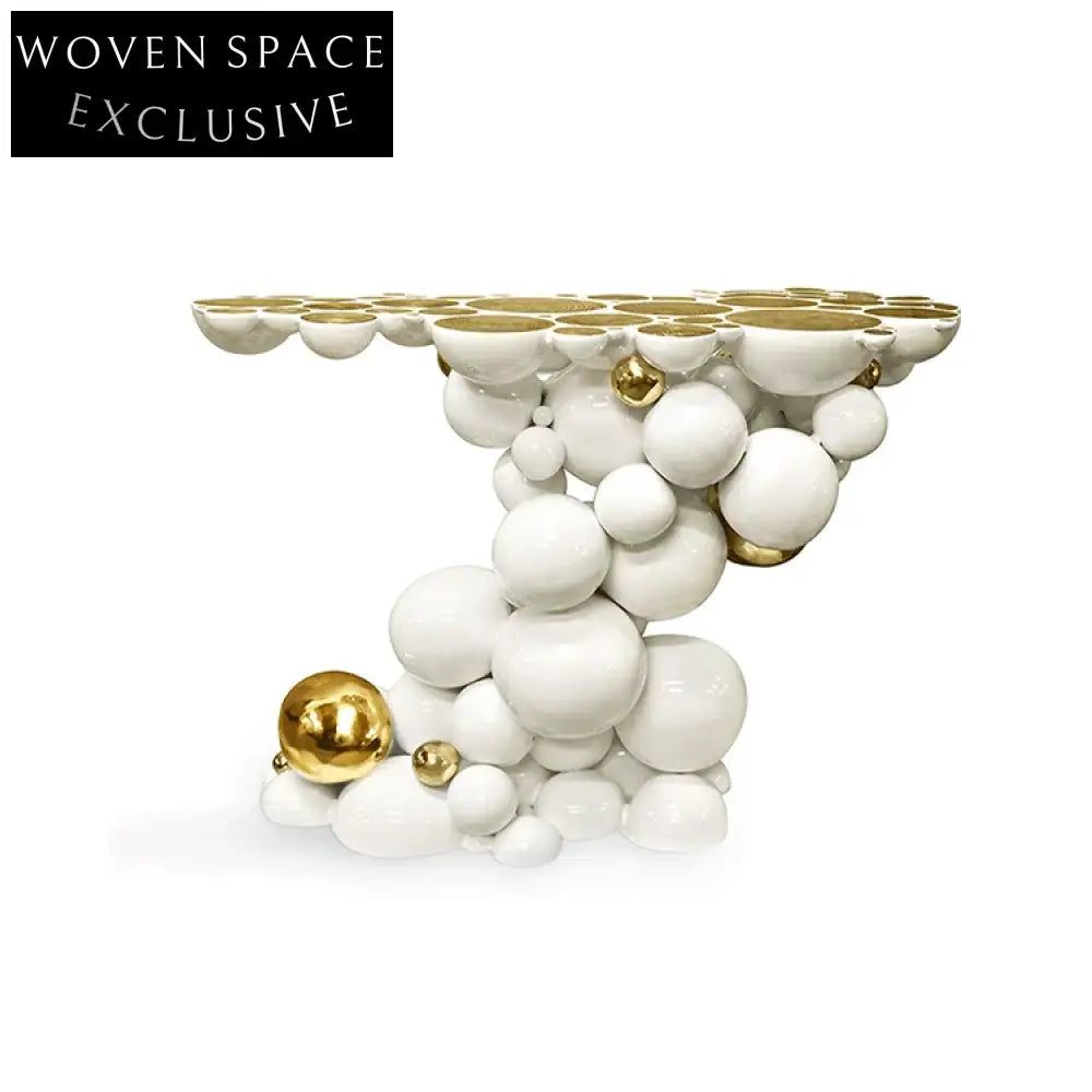 Modern Bubble Shape Stainless Steel Luxury Console Table for Entryway Hallway