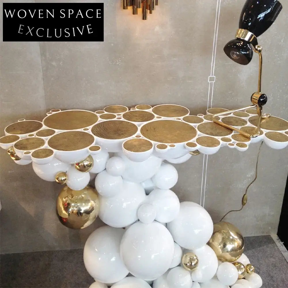 Modern Bubble Shape Stainless Steel Luxury Console Table for Entryway Hallway