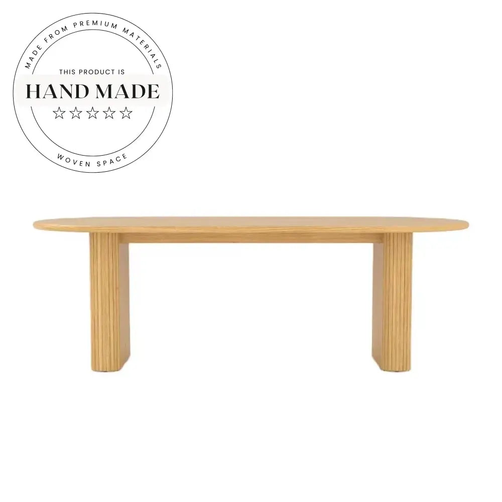 Modern Burlywood Solid Wood Nordic Round Rectangle Dining Table