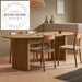 Modern Burlywood Solid Wood Nordic Round Rectangle Dining Table