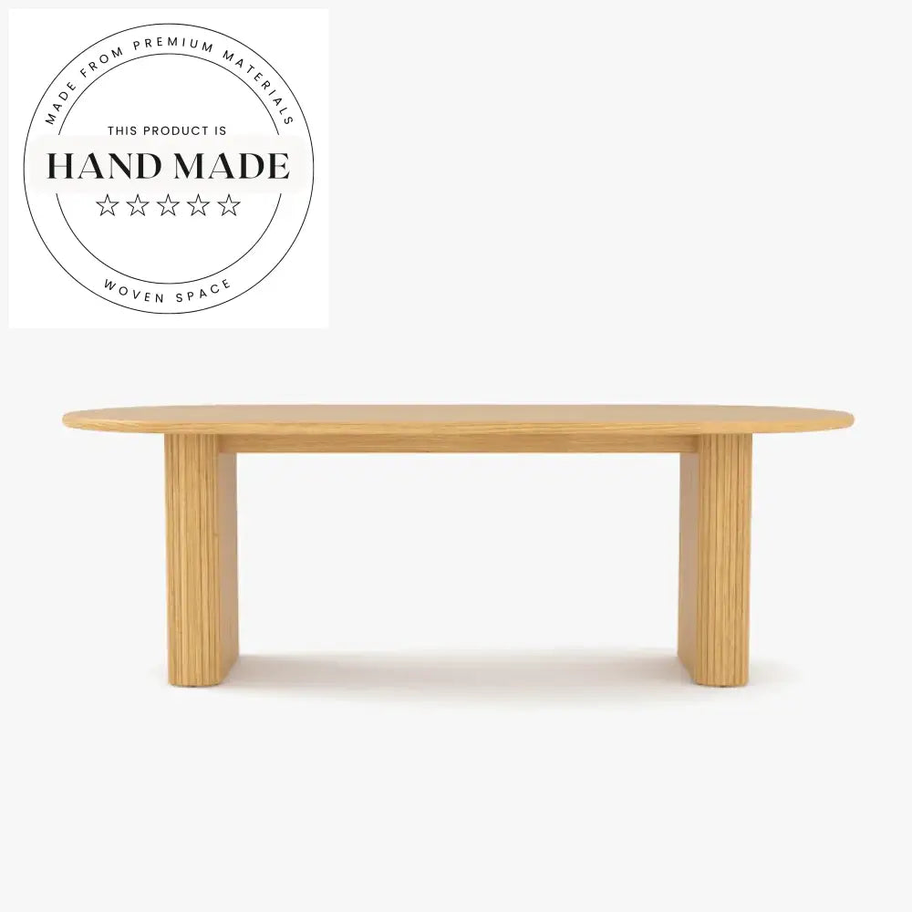 Modern Burlywood Solid Wood Nordic Round Rectangle Dining Table