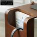 Modern C-Shape Wood Side Table with Storage Feature for Living Room Comfort