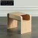 Modern C-Shape Wood Side Table with Storage Feature for Living Room Comfort