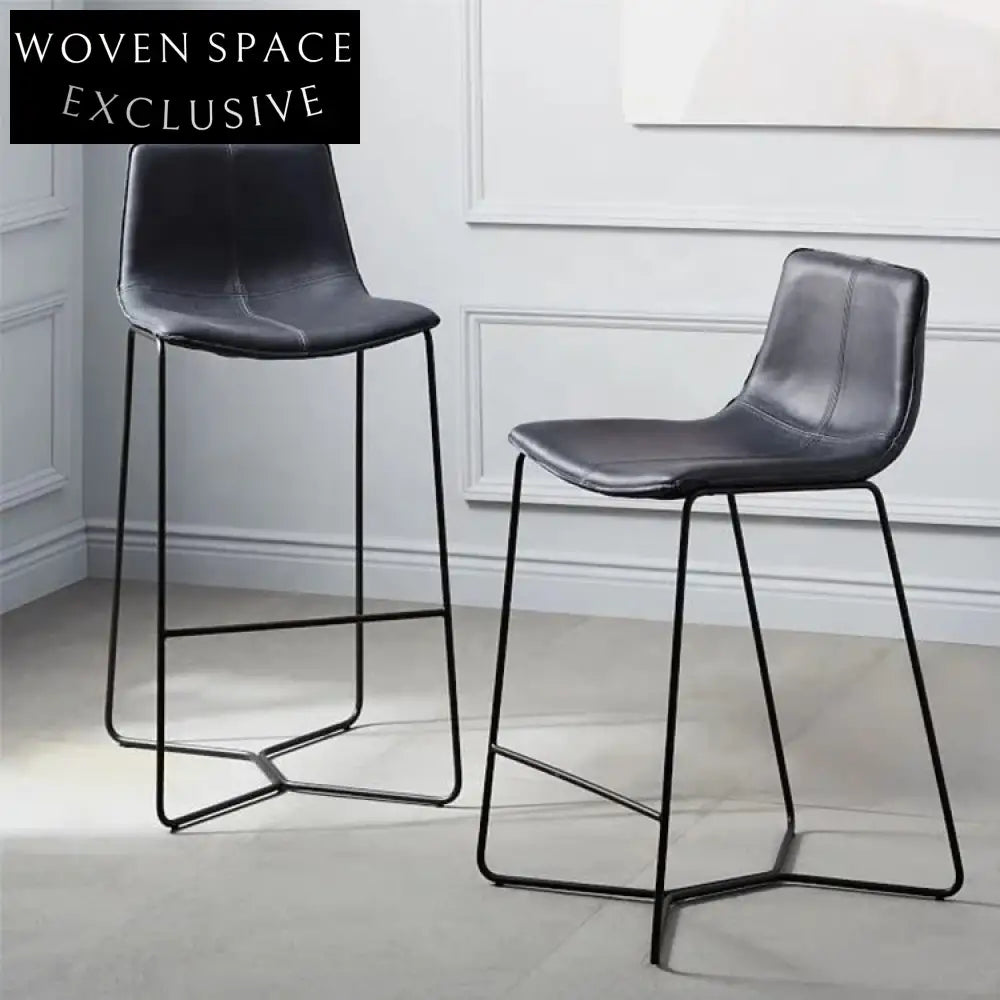 Modern Cafe Restaurant Dining Chair with Brown PU Leather & Chrome Legs