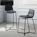 Modern Cafe Restaurant Dining Chair with Brown PU Leather & Chrome Legs