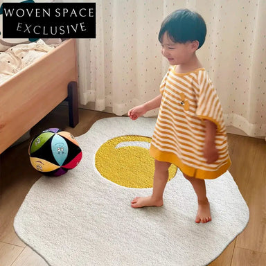 Modern Cartoon Irregular Shaped Area Rug for Kids Bedroom Home Decor