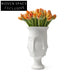 Modern Ceramic Abstract Buddha Face Four-Sided Decorative Flower Vase