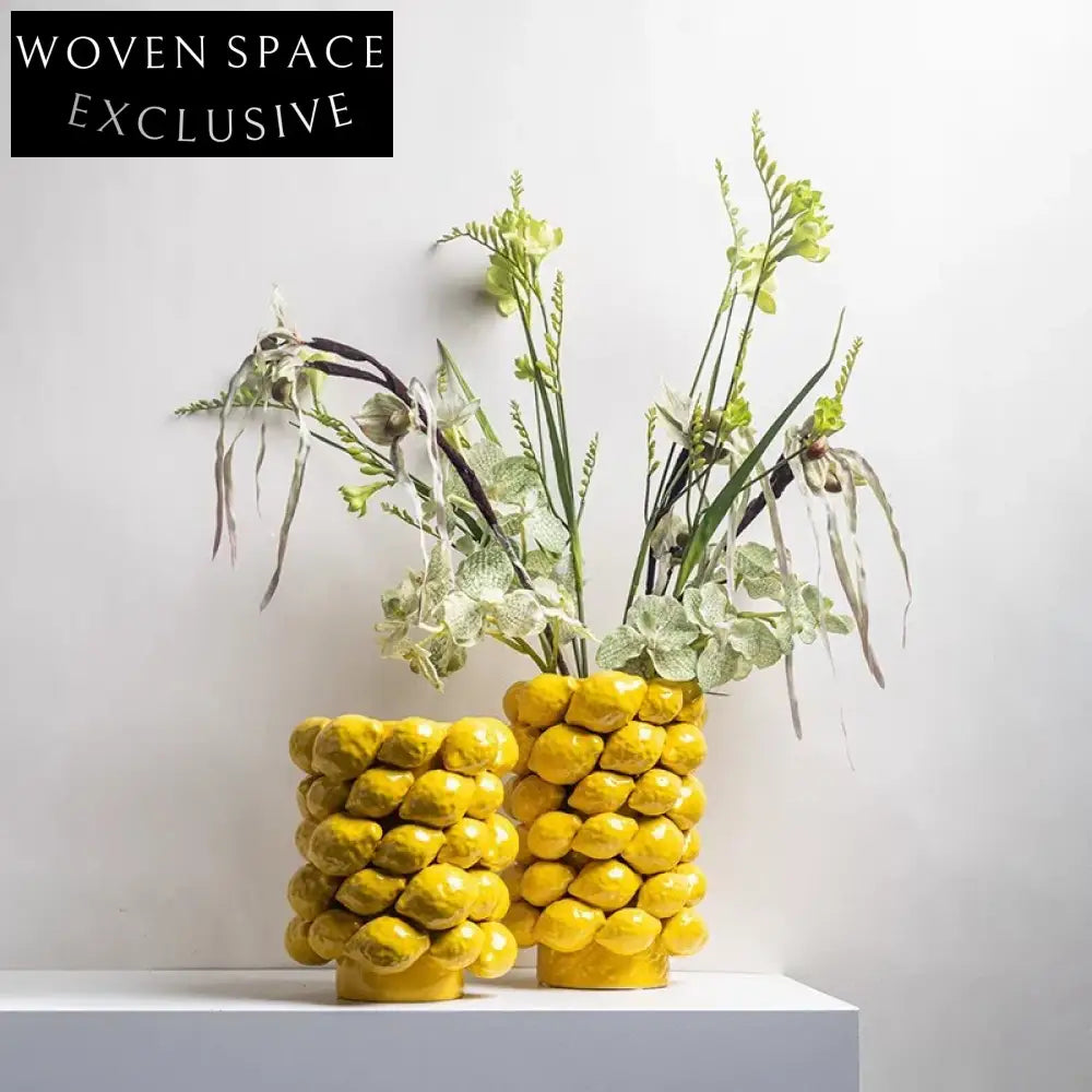 Modern Ceramic Artistic Floral Vases Set for Dining Table Decor