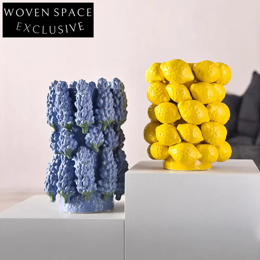 Modern Ceramic Artistic Floral Vases Set for Dining Table Decor