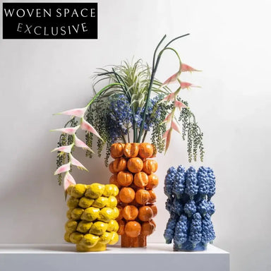 Modern Ceramic Artistic Floral Vases Set for Dining Table Decor