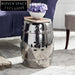 Modern Ceramic Drum Stool - Round Side Table for Indoor Outdoor Decor