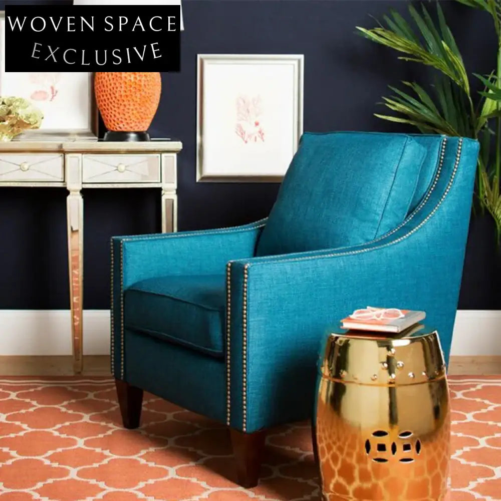 Modern Ceramic Drum Stool - Round Side Table for Indoor Outdoor Decor