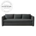 Modern Charcoal Grey Performance Fabric Folding Convertible Sleeper Sofa