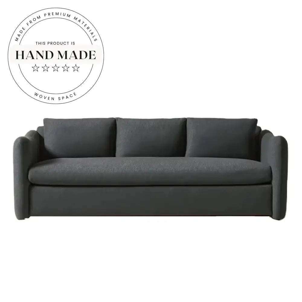 Modern Charcoal Grey Performance Fabric Folding Convertible Sleeper Sofa