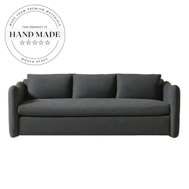 Modern Charcoal Grey Performance Fabric Folding Convertible Sleeper Sofa